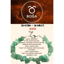 Gümüştel El Sanatları Burç Taşı Boğa Burcu Yeşim Taşı Bileklik