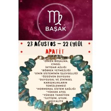 Gümüştel El Sanatları Burç Taşı Başak Burcu Apatit Taşı Bileklik