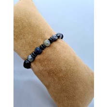 Gümüştel El Sanatları Labradorit , Hematit , Oniks Doğal Taş Bileklik