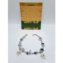 Gümüştel El Sanatları Florit Taşı Bileklik Orijinal Doğal Taş Tasarım Bileklik