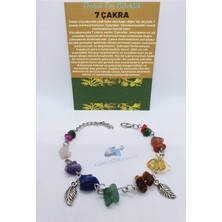 Gümüştel El Sanatları 7 Çakra Taşı Bileklik Orijinal Doğal Taş Tasarım Bileklik