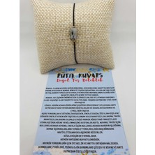 Gümüştel El Sanatları Doğal Taş Rutil Kuvars (Melek Saçı) Taşı Bileklik Siyah Ip