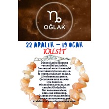 Gümüştel El Sanatları Burç Taşı Oğlak Burcu Kalsit Taşı Bileklik