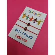 Gümüştel El Sanatları Dostluk Yıldız Doğal Taşlı Ip Bileklik