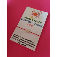Gümüştel El Sanatları Yengeç Burcu Opal Doğal Taşlı Ip Burç Bilekliği