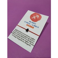 Gümüştel El Sanatları Yay Burcu Oniks Doğal Taşlı Ip Burç Bilekliği