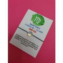 Gümüştel El Sanatları Başak Burcu Opal Doğal Taş Ip Burç Bilekliği