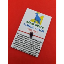 Gümüştel El Sanatları Oğlak Burcu Ametist Doğal Taşlı Ip Burç Bilekliği