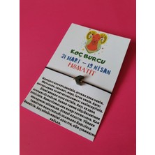 Gümüştel El Sanatları Koç Burcu Hematit Doğal Taşlı Ip Burç Bilekliği