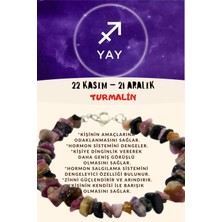 Gümüştel El Sanatları Burç Taşı Yay Burcu Turmalin Taşı Bileklik