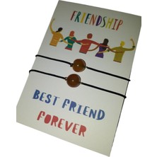 Gümüştel El Sanatları Dostluk Akik Doğal Taşlı Ip Bileklik