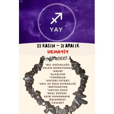 Gümüştel El Sanatları Burç Taşı Yay Burcu Hematit Taşı Bileklik