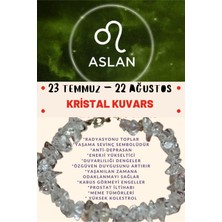 Gümüştel El Sanatları Burç Taşı Aslan Burcu Kristal Kuvars Taşı Bileklik