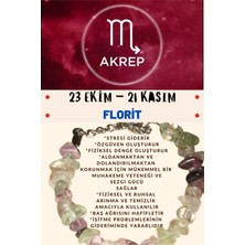 Gümüştel El Sanatları Burç Taşı Akrep Burcu Florit Taşı Bileklik