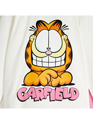 June Kız Çocuk Garfield Lisanslı Penye Pijama Takımı