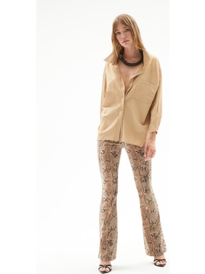 June Düşük Omuz Oversize Gömlek