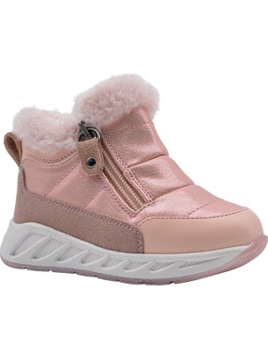 Kids A More Bonthe Çift Fermuarlı Içi Peluş Kürklü Paraşüt Kumaş Kız Çocuk Bot Pembe