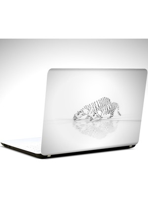 Beyaz Kaplanlar Laptop Sticker