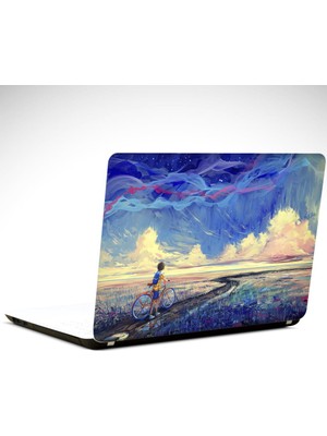 Bisikletli Çocuk Laptop Sticker