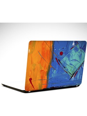 Soyu Mavi ve Turuncu Laptop Sticker