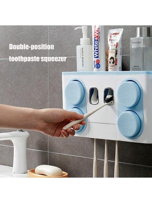 Haitun Otomatik Diş Macunu Dağıtıcı Diş Fırçası Tutucu Sıkacağı Duvar Montaj Saç Kurutma Makinesi Banyo Raf Ev Aksesuarları Seti (Yurt Dışından)