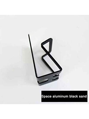 Haitun 10 cm Banyo Siyah Diş Fırçası Kupası Tutucu Duvara Monte Uzay Alüminyum Siyah Diş Fırçası Depolama Raf Ücretsiz Punch (Yurt Dışından)