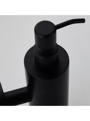 Haitun 200 ml Duvara Monte Duş Şişesi Pompası Paslanmaz Çelik Şampuan Dağıtıcı Siyah | Sıvı Sabunluk Dispenseri (Duvara Monte Yuvarlak) (Yurt Dışından)
