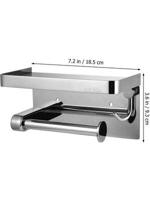Haitun Paslanmaz Çelik Doku Tutucu Duvara Monte Rulo Kağıt Tutucular Tuvalet Rulo Kağıt Depolama Raf Punch Ücretsiz Havlu Tutucu (Gümüş) (Yurt Dışından)