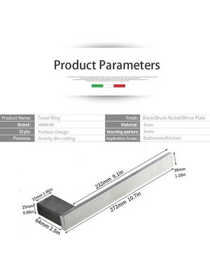 Haitun Havlu Yüzükler Siyah Sus 304 Paslanmaz Çelik Havlu Barlar Tutucu Wc Havlu Askıları Depolama Duvara Monte Banyo Donanım Seti | Havlu Yüzük (Yurt Dışından)