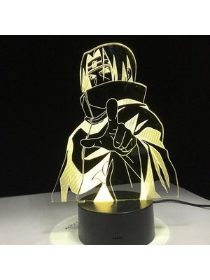 Naruto Sasuke Uchiha LED Küçük Gece Lambası 3D LED Gece Lambası USB12(Yurt Dışından)