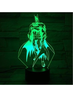 Dc Batman Gece Lambası 3D LED Gece Lambası(Yurt Dışından)