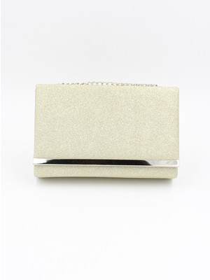 Chantaky 064 1905K Altın Kum Simli Abiye Çanta