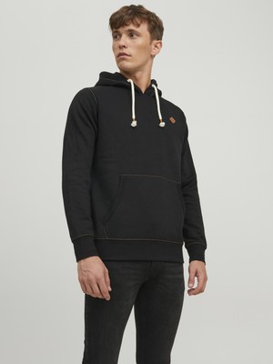 Jack & Jones Kapüsonlu Düz Renk Sweatshirt- Blutom-12222008