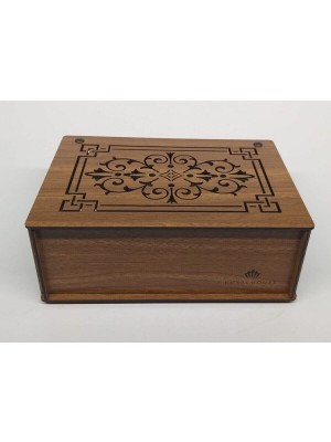 Hüma Tasarım Ve Aksesuar Doğal  Ahşap Çay Kutusu 9 Bölmeli Kapaklı Poşet Bitki Çayı Saklama Kabı (Tea Box)