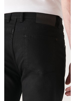 Avva Erkek Siyah Basic 5 Cepli Slim Fit Pantolon E003014
