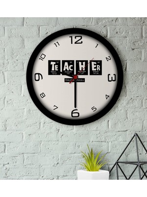 BK Kişiye Özel Öğretmen Ahşap Duvar Saati-2