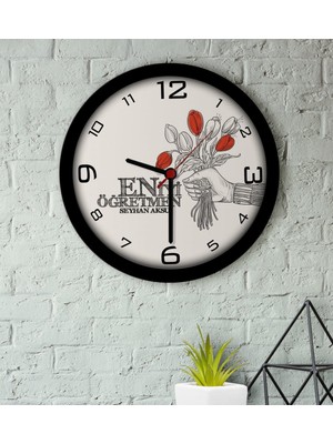 BK Kişiye Özel En Iyi Öğretmen Ahşap Duvar Saati-7