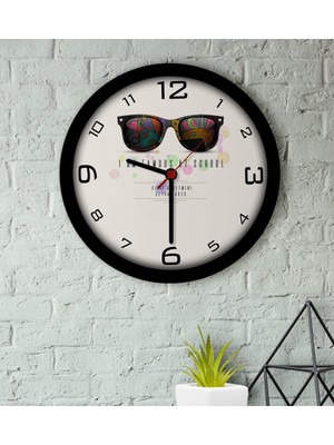 BK Kişiye Özel Okulda Ünlüyüm Ahşap Duvar Saati-1