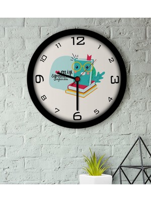 BK Kişiye Özel En Iyi Öğretmen Ahşap Duvar Saati-9