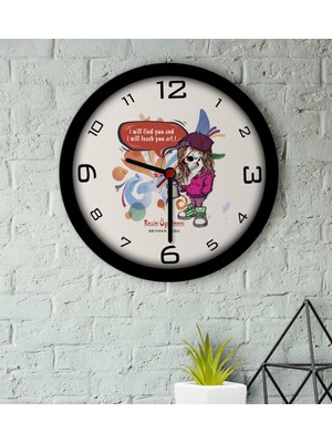 BK Kişiye Özel Resim Öğretmeni Ahşap Duvar Saati-2