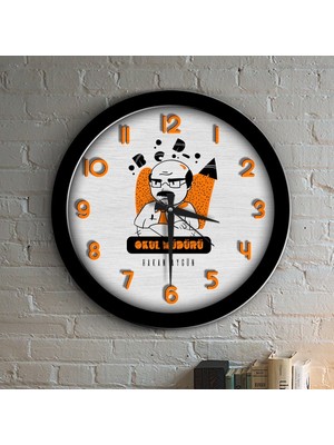 BK Kişiye Özel Okul Müdürü Ahşap Duvar Saati - 2