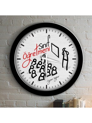 BK Kişiye Özel Mesleki Sınıf Öğretmeni Ahşap Duvar Saati - 1