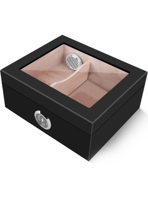 Falconetti Siyah Camlı Humidor Puro Kutusu RC44