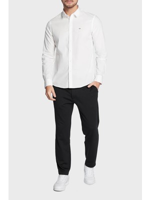 Calvin Klein Pamuklu Slim Fit Ince Poplin Streç Gömlek Erkek Gömlek K10K110856 Yaf