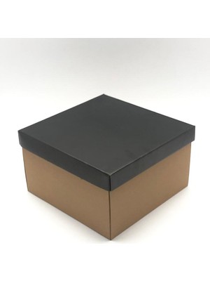 Feza Kutu 26X26X15 Kraft Çok Amaçlı Kutu Karton Kutu Pasta Kutusu (10 Adet)
