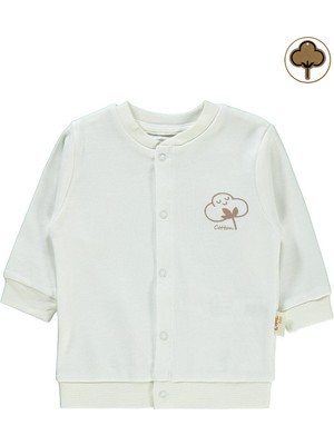 Civil Baby Organik Bebek Hırka 1-12 Ay Ekru