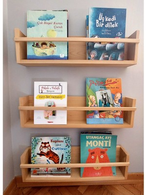 Capra Project Montessori Ahşap Kitaplık - 3'lü