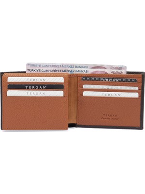 Tergan Kahverengi Deri Erkek Cüzdanı 01648T2J