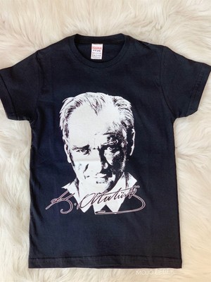 Mojo Bebek  Çocuk Atatürk Baskılı Kısa Kol T-Shirt 9034 Siyah