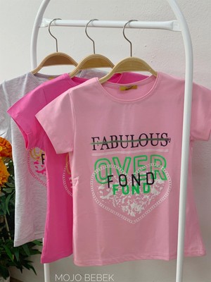 Mojo Bebek Kız Çocuk Fabulous Yazılı T-Shirt 721171 Pudra